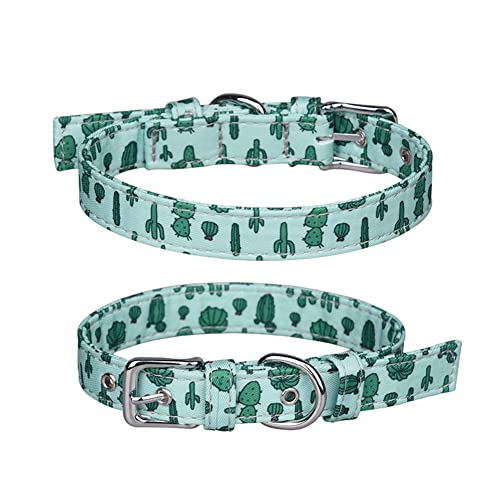 FUNAT Hundehalsband Buntes Druck-Katzenhalsband, Robustes Verstellbares Hundehalsband, Weiches Blumenhalsband für Katzen und kleine bis mittelgroße Hunde von FUNAT