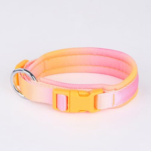 FUNAT Hundemaschenhalsband, Erweiterung Atmungsaktives Hundehalsband, Dopamin Buntes Halsband Passend für Mittlere und kleine Hunde, Polyester Gewebtes Katzenhalsband von FUNAT