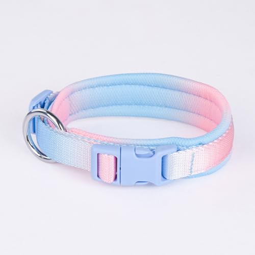 FUNAT Hundemaschenhalsband, Erweiterung Atmungsaktives Hundehalsband, Dopamin Buntes Halsband Passend für Mittlere und kleine Hunde, Polyester Gewebtes Katzenhalsband von FUNAT