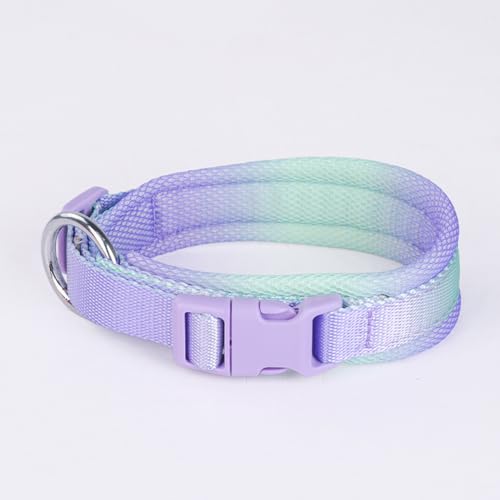 FUNAT Hundemaschenhalsband, Erweiterung Atmungsaktives Hundehalsband, Dopamin Buntes Halsband Passend für Mittlere und kleine Hunde, Polyester Gewebtes Katzenhalsband von FUNAT