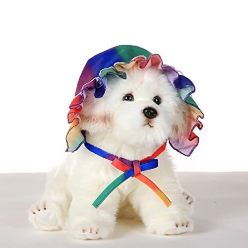 FUNAT Katze Spitze Hut, Katzenhut Dekoration, Sommer Hund Spitze Hut, Prinzessin Sun Cap für Katze, Verstellbare Hund Outdoor Sport Sonnenschutz Visier Sonnenhaube von FUNAT