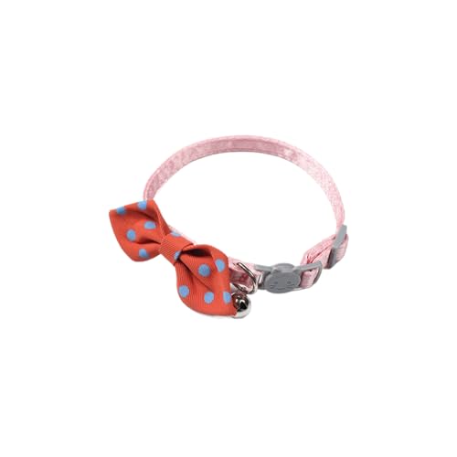 FUNAT Katzenhalsband 1cm * 20-30cm, Drucken Plaid Halsband für Katze, Bogen Katze Halsband mit Glocke, Anti Erstickung Katze Zubehör Halsband von FUNAT