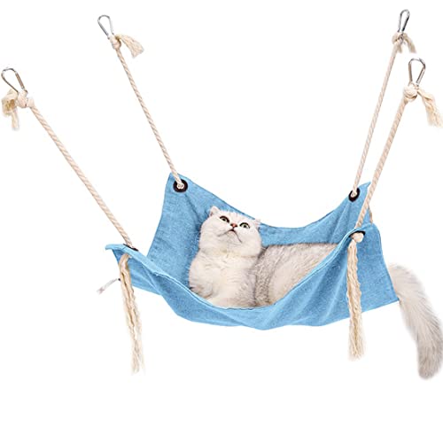 FUNAT Katzenkäfig Hängebett, Haustier Atmungsaktive Baumwolle Leinen Hängematte, Käfig Swing Katze hängende Nest, Katze hängende Pad Katze Streu Katze hängende Hängematte von FUNAT