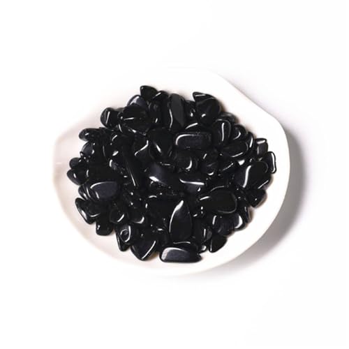 FUNAT Natürlicher Kristall Obsidian Crushed Stone 500g, Gemischte Steine, Trommelsteine Mini Edelsteine Heilsteine Kristall Steine Vase Füller von FUNAT