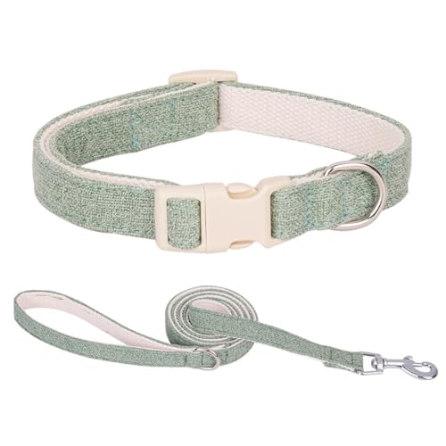 FUNAT Polyester Halsband Geeignet für mittlere und Große Hunde, Farbe Blocking Hundehalsband, Bequemes Polyester Baumwolle Hundehalsband von FUNAT