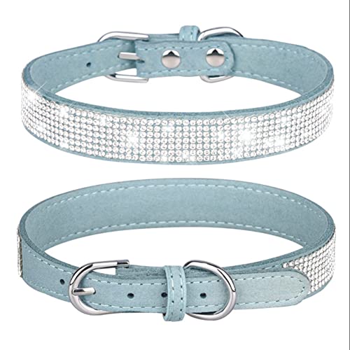 FUNAT Strass Hundehalsband, Weiches Kristallhalsband für kleine und mittelgroße Katzen und Hunde, niedliches Hundehalsband mit Strasssteinen von FUNAT