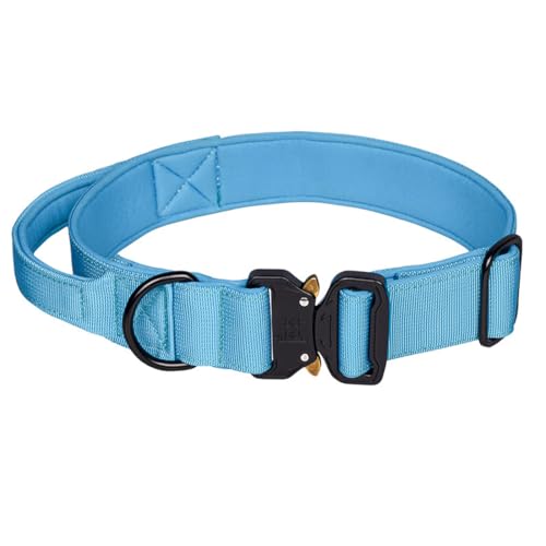 FUNAT Taktisches Halsband für Haustiere, Haustier Nylon Halsband Insert Schnalle Outdoor Tauchtuch Futter Geeignet für mittlere und große Hundehalsbänder von FUNAT