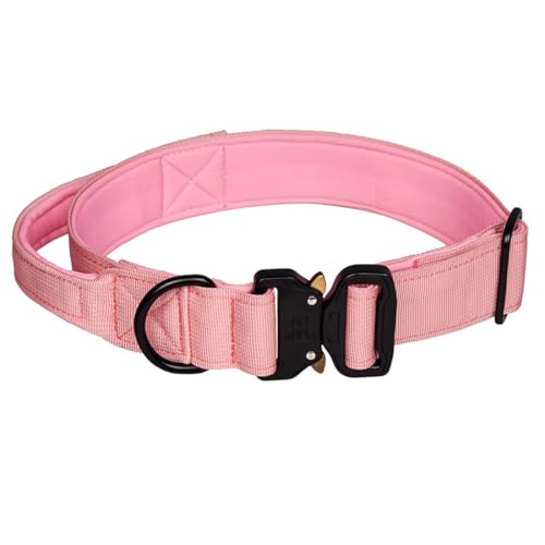 FUNAT Taktisches Halsband für Haustiere, Haustier Nylon Halsband Insert Schnalle Outdoor Tauchtuch Futter Geeignet für mittlere und große Hundehalsbänder von FUNAT