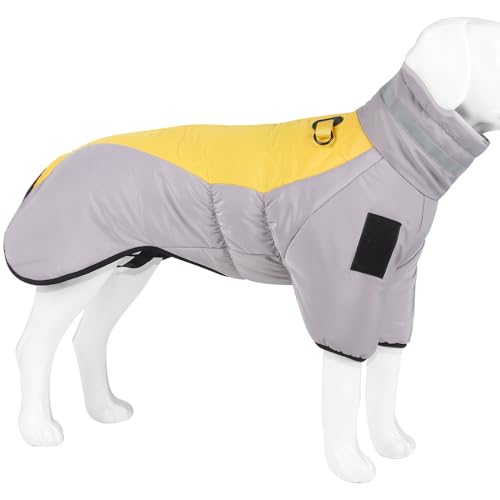 FUNAT Warme Wintermantel Hundejacke Hundepullover, Dicker Hund Mantel, Winter Haustier Kleidung, Reflektierende Warme Große Hund Baumwolle Mantel, von FUNAT