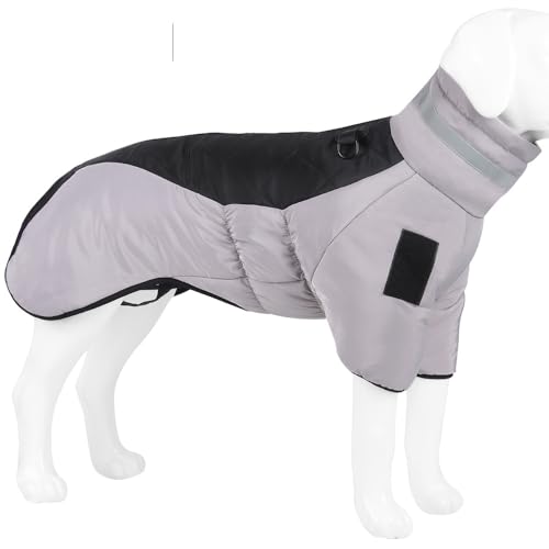 FUNAT Warme Wintermantel Hundejacke Hundepullover, Dicker Hund Mantel, Winter Haustier Kleidung, Reflektierende Warme Große Hund Baumwolle Mantel, von FUNAT