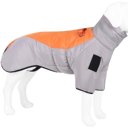 FUNAT Warme Wintermantel Hundejacke Hundepullover, Dicker Hund Mantel, Winter Haustier Kleidung, Reflektierende Warme Große Hund Baumwolle Mantel, von FUNAT