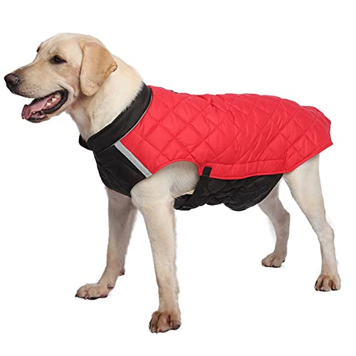 FUNAT Winter Hundebekleidung, Warme und Dicke Welpen Baumwolljacke, Reflektierende Baumwolljacke für Hunde, heiße Jacke für Haustiere von FUNAT