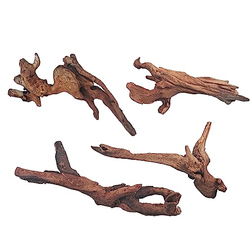 FUNOJOY Natürliches Treibholz-Dekor für Aquariumdekorationen, Reptilientank-Zubehör, verschiedene Holzzweige, 5.1–25.4 cm, 2 Stück/4 Stück/5 Stück/6 Stück (4 Stück (5. bis 8 Zoll)) von FUNOJOY