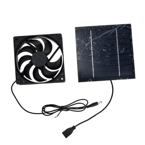 FUNOMOCYA 1 Set Solarpanel Solarenergie Kühlventilator Solarpanel Betriebener Außen Solarventilator Solar Kühlventilator Mini Innenkühlung Lüftungssystem von FUNOMOCYA