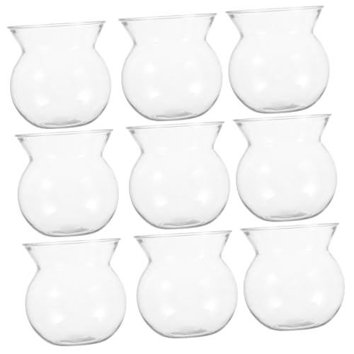 FUNOMOCYA 10St Mini-Vase aus Kunststoff Dekorative Tischvase Vielseitig einsetzbare Vase Blumenvase für die Wohnung Esstisch Blumenvase Knospe Blumenvase Plastikvase das Haustier Transparent von FUNOMOCYA