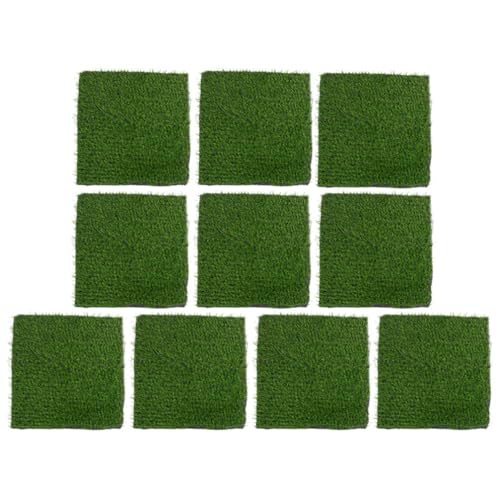 FUNOMOCYA 10pcs Box Huhn Legen Matte Kaffee Boden Bettwäsche Kunstrasen Matte Waschbar Bereich Teppiche Waschbar Nistpads Huhn Nistmatten Fake Grass Turf Mat Nistkasten Gras Teppiche von FUNOMOCYA