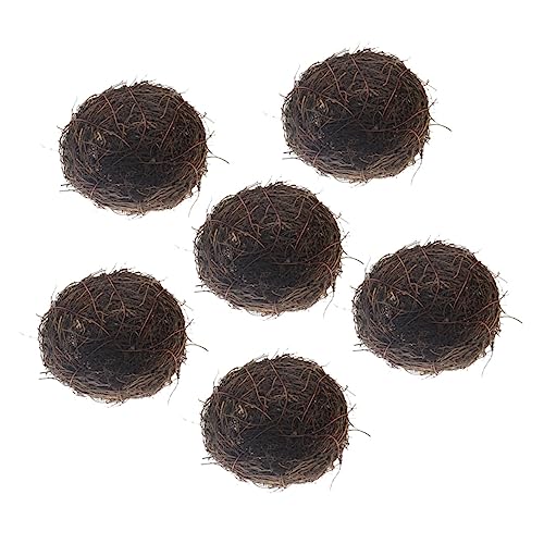 FUNOMOCYA Realistisches Rattan-Nest- für Garten Hochzeit Jungen- und Mädchenzimmer 10 cm Vogelnest-Set von FUNOMOCYA