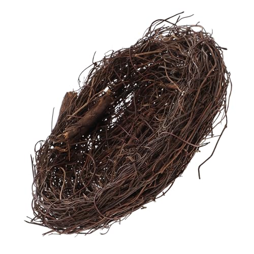 FUNOMOCYA Gartendeko Rattan Vögel Schmuck Künstliches para Vogelnestschmuck Osterbaumschmuck Gartenvogelnest Rattan Gewebtes Simulierte Vogelnestverzierung Baumrebe von FUNOMOCYA