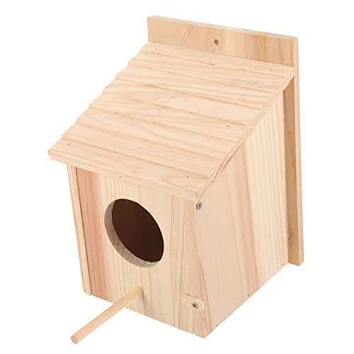 FUNOMOCYA Vogelnistkasten Vogelhaus Klein Vogelhaus Aus Holz Hängender Nistkasten Für Vögel Wetterfestes Garten Vogelhaus Zum Nisten Ideal Für Wildvögel Attraktive Futterstation Für Ihren Garten von FUNOMOCYA