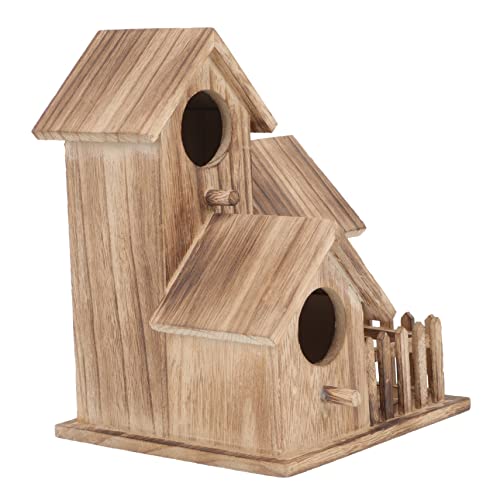 FUNOMOCYA Vogelhaus Für Außenbereich Kreatives Nisthaus Für Papageien Und Sittiche Vintage Design Ohne Tür Ideal Für Garten Und Balkon Vogelzucht Cottage von FUNOMOCYA