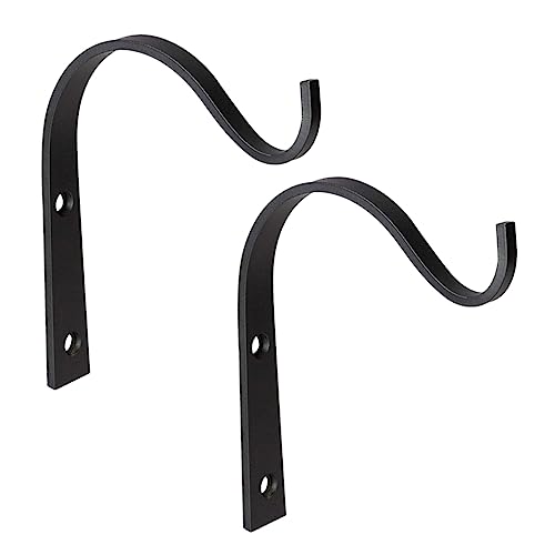 FUNOMOCYA Wandhaken Aus Für Blumenampeln Robuste Gebogene Aufhängevorrichtung Für Pflanzen Und äntel Schwarze Coat Hooks Für Den Innen Und Außenbereich von FUNOMOCYA