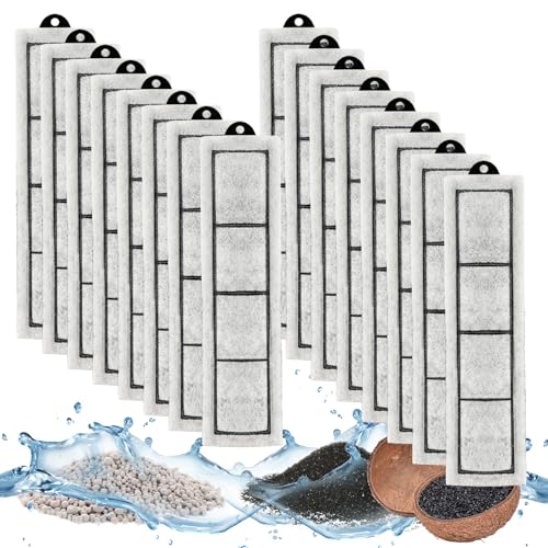 FUNSWTM Filterkartusche für Top Fin RF-S: 16er-Pack Aquariumfilter Ersatz Kleine Filterkartuschen Nachfüllpackung Kompatibel mit Top Fin RF-S Small Retreat Filterkartuschen von FUNSW