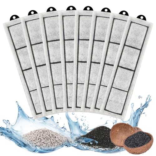 FUNSWTM Filterkartusche für Top Fin RF-S: 8er-Pack Aquariumfilter Ersatz Kleine Filterkartuschen Nachfüllpackung Kompatibel mit Top Fin RF-S Small Retreat Filterkartuschen von FUNSW