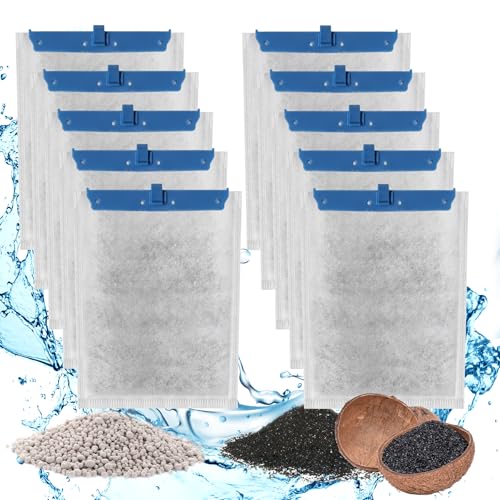 FUNSWTM Mittelgroße Aquarium-Filterkartuschen für Tetra Whisper Bio-Bag-Filter: 10 Stück Aquarium-Filterkartuschen, kompatibel mit Tetra Whisper-Filtern 10i/IQ10/PF10, Tetra Whisper Power Filter 5-10 von FUNSW