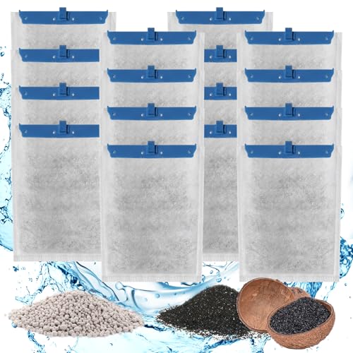 FUNSWTM Mittelgroße Aquarium-Filterkartuschen für Tetra Whisper Bio-Bag-Filter: 16 Stück Aquarium-Filterkartuschen, kompatibel mit Tetra Whisper-Filtern 10i/IQ10/PF10, Tetra Whisper Power Filter 5-10 von FUNSW