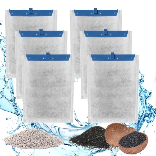 FUNSWTM Mittelgroße Aquarium-Filterkartuschen für Tetra Whisper Bio-Bag-Filter: 6 Stück Aquarium-Filterkartuschen, kompatibel mit Tetra Whisper-Filtern 10i/IQ10/PF10, Tetra Whisper Power Filter 5-10 von FUNSW