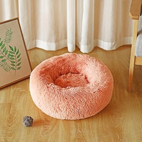 FUNZE 1Pcs Donut Hundeschlafsofa Waschbar Haustierbett Matten Plüsch Haustierbett Haus für Kleine Große Hunde Katzen Runde Matte Warmes Schlafnetz Heimtierbedarf von FUNZE