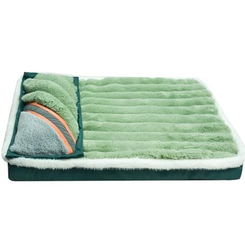 FUNZE Bequeme Hundeunterlage Hundebett mit Kissen Weiches und bequemes warmes Hundeschlafsofa Abnehmbar und maschinenwaschbar von FUNZE