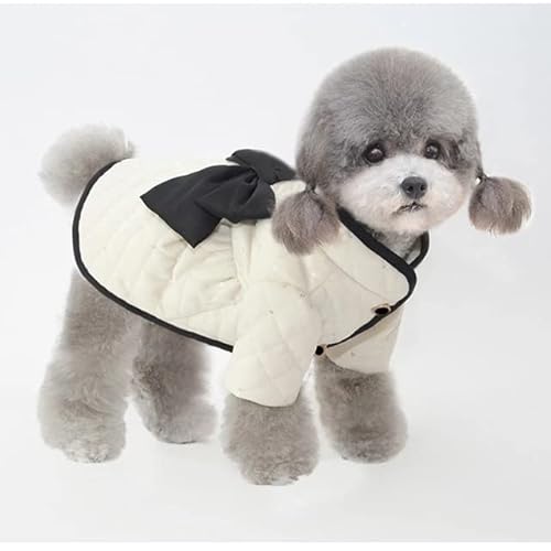 FUNZE Elegante Hundebekleidung Winter Haustier Luxus Jacke Mantel York Katze Chihuahua Bekleidung Shih Tzu Pomeranian Small Dog Overcoat Dress Outfit von FUNZE