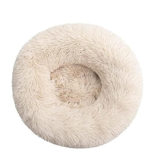 FUNZE Haustier-Hundebett, bequemer Donut-Schmuser, runder Hundehütte, ultraweich, waschbar, Hunde- und Katzenkissen, Bett, Winter, warmes Sofa von FUNZE