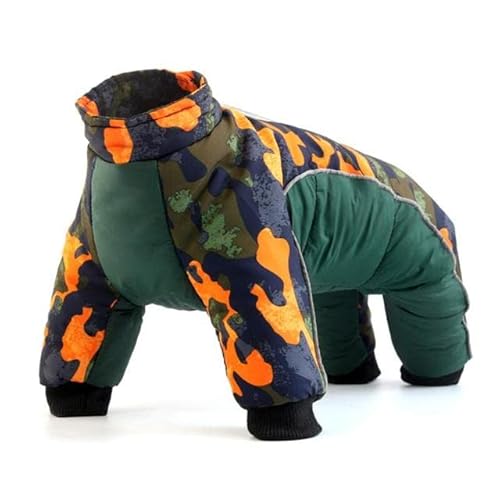 FUNZE Hund Wintermantel Mäntel Warme Kleidung Kleine Welpen Kleidung Für Französische Bulldogge Hunde Haustiere Wasserdichter Anzug XXL Haustier Jacken Schneeanzug von FUNZE