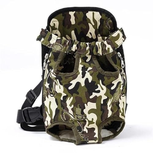 FUNZE Pet Dog Carrier Rucksack Mesh Camouflage Outdoor Reiseprodukte Atmungsaktive Schultergrifftaschen für kleine Hunde Katzen Chihuahua von FUNZE