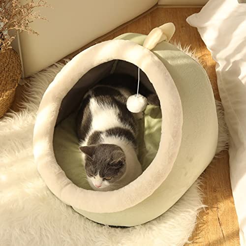 FUNZE Süßes Katzenbett, Warmer Haustierkorb, gemütliches Kätzchen-Liegekissen, Katzenhaus, Zelt, sehr weich, kleine Hundematte, Tasche für waschbare Höhlen- und Katzenbetten von FUNZE