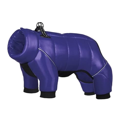 FUNZE Warme Hundekleidung für kleine Hunde, wasserdichter, eingebauter Kragen, Welpen-Overall, reflektierender Haustiermantel, französische Bulldogge, Welpen-Outfits von FUNZE