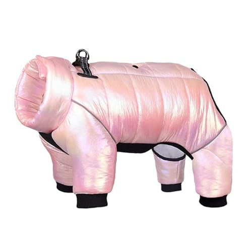 FUNZE Warme Hundekleidung für kleine Hunde, wasserdichter, eingebauter Kragen, Welpen-Overall, reflektierender Haustiermantel, französische Bulldogge, Welpen-Outfits von FUNZE