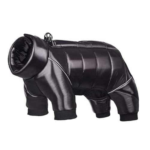 FUNZE Warme Hundekleidung für kleine Hunde, wasserdichter, eingebauter Kragen, Welpen-Overall, reflektierender Haustiermantel, französische Bulldogge, Welpen-Outfits von FUNZE