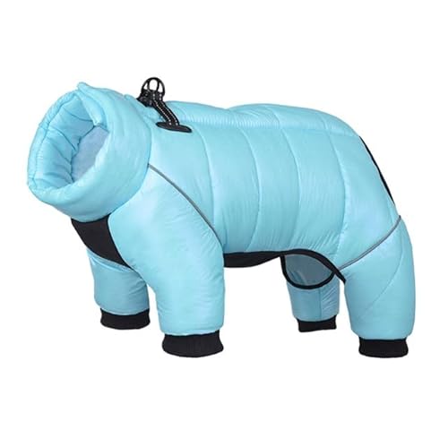 FUNZE Warme Hundekleidung für kleine Hunde, wasserdichter, eingebauter Kragen, Welpen-Overall, reflektierender Haustiermantel, französische Bulldogge, Welpen-Outfits von FUNZE