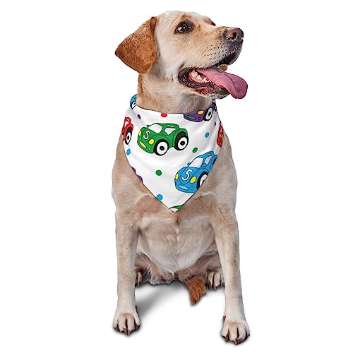 Auto Hund Bandana Niedlich Weich Waschbar Hund Schal Sommer Verstellbare Katze Halstuch Lätzchen Haustier Dreieckstuch von FURLOU