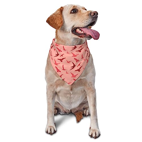 Cartoon Vogel Hund Bandana Niedlich Weich Waschbar Hund Schal Sommer Verstellbare Katze Halstuch Lätzchen Haustier Dreieckstuch von FURLOU