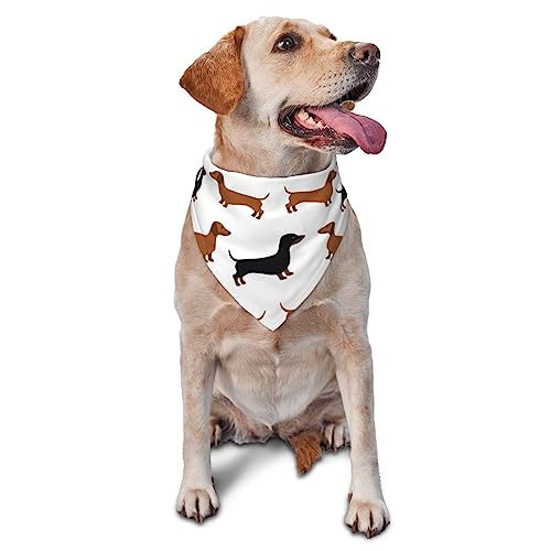 Dackel Weiner Haustier Hunde Hund Bandana Niedlich Weich Waschbar Hund Schal Sommer Verstellbare Katze Halstuch Lätzchen Haustier Dreieckstuch von FURLOU