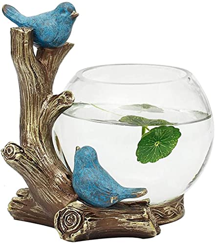 FURLOU Vogel-Aquarium-Dekoration, Harz-Tier-Handwerk, Wohnzimmer-TV-Schrank, Home-Office-Dekoration 20X21x15cm von FURLOU