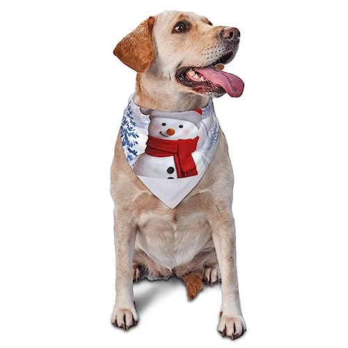 Niedlicher Schneemann Hund Bandana Niedlich Weich Waschbar Hund Schal Sommer Verstellbare Katze Halstuch Lätzchen Haustier Dreieckstuch von FURLOU