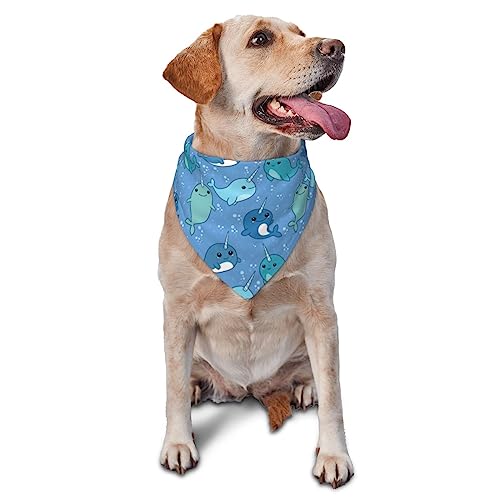 Niedliches Einhorn-Hunde-Bandana, niedlich, weich, waschbar, für den Sommer, verstellbar, Katzen-Halstuch, Lätzchen, Haustier, dreieckiges Taschentuch von FURLOU