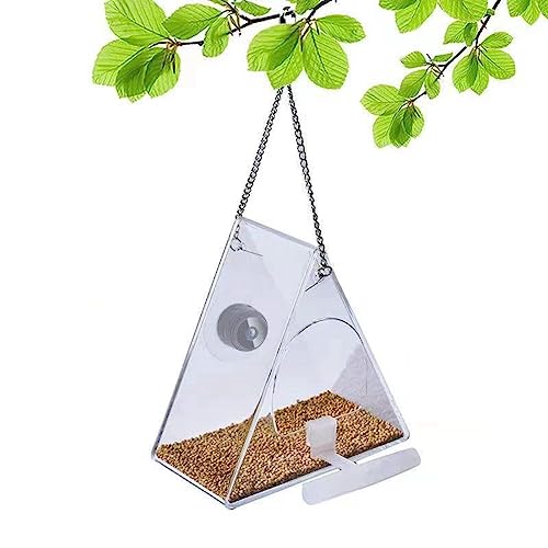 FURREN Smart Bird House Pet Feeder Acryl mit Kamera Home Pet Transparent 1080P HD Einfache Installation B von FURREN