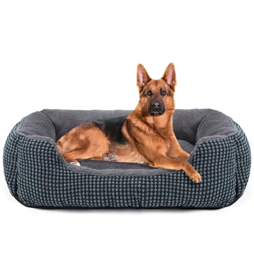 FURTIME Hundebett Grosse Hunde, Hundebett XXL Waschbar Flauschig Hundekorb, Rutschfestes Hundekörbchen Hundebetten, Anti-Angst Hundebett für Grosse Hunde und Katzen, 106x80x23cm von FURTIME