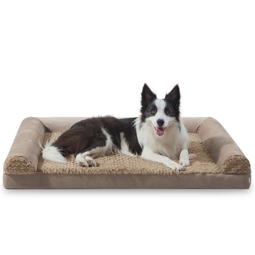 FURTIME Orthopädisches Hundebett Grosse Hunde Ergonomisches Hundekissen - 89x64 cm Hundesofa Waschbares Hundekissen mit Abnehmbarem rutschfest Fütterung Schaumstoff Hundebett Orthopädisch von FURTIME